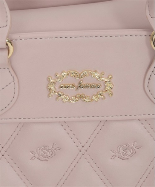 axes femme（アクシーズファム）の「薔薇モチーフキルトバッグ（ショルダーバッグ・レディース・ブラック/ピンク/キナリ・FREE）」の11枚目の写真