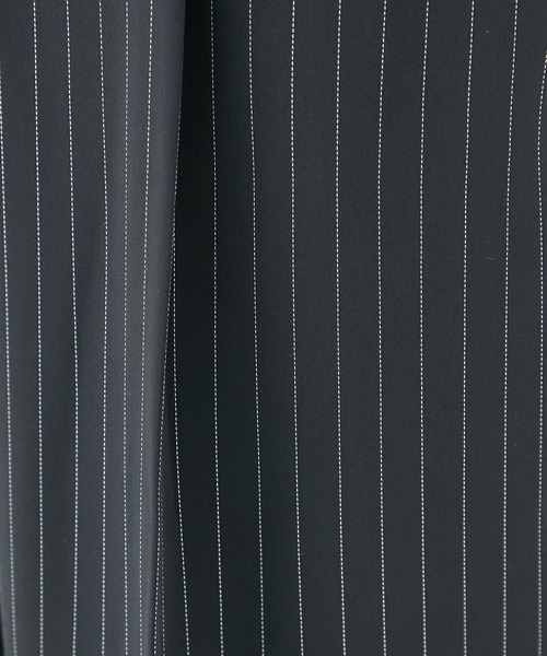 【美品】CULLNI ストライプ スラックス クルニ 22SS 1 ブラック　黒 CULLNI（クルニ）の「STUDIOUS別注 BELTED STRIPE PANTS