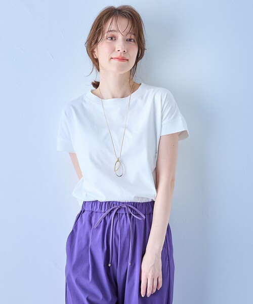 ANY(エニィ)の「ニットリブフレンチスリーブプルオーバー(Tシャツ/カットソー・レディース・グリーン系/アイボリー系/ブラウン系/ブラック系・F)」の21枚目の写真