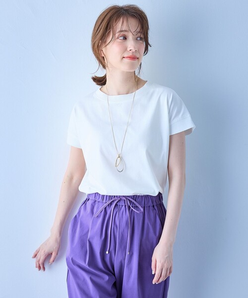 ANY(エニィ)の「ニットリブフレンチスリーブプルオーバー(Tシャツ/カットソー・レディース・グリーン系/アイボリー系/ブラウン系/ブラック系・F)」の22枚目の写真