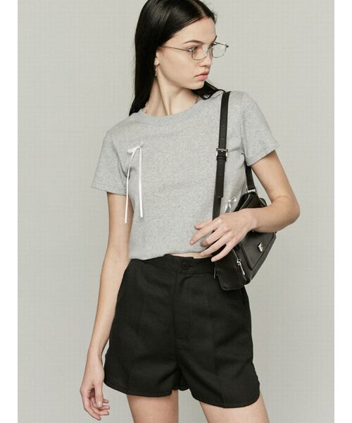 EMODA（エモダ）の「ポイントリボンTシャツ（Tシャツ/カットソー・レディース・ホワイト/ブラック/ブルー/グリーン/グレー・FREE）」の20枚目の写真