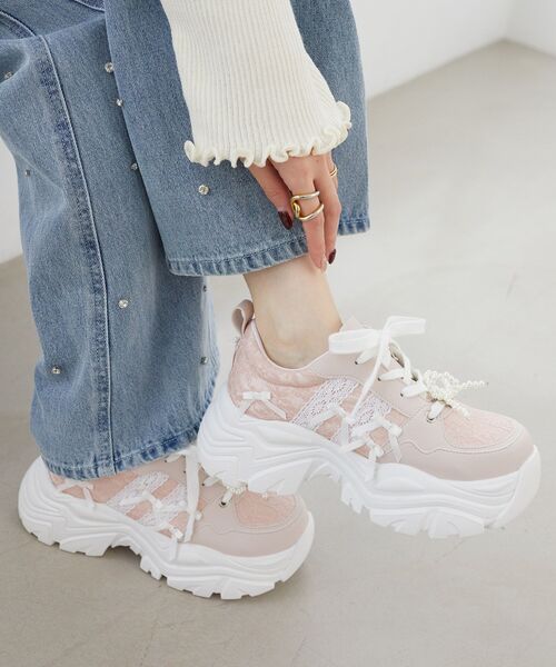 MAJESTIC LEGON(マジェスティックレゴン)の「2WAYデコリボンスニーカー(スニーカー・レディース・グレー/オフホワイト/ホワイト系その他/ピンク系その他2/ブラック系その他/ベージュ/ブラウン・SMALL/MEDIUM/LARGE/X-LARGE)」の22枚目の写真