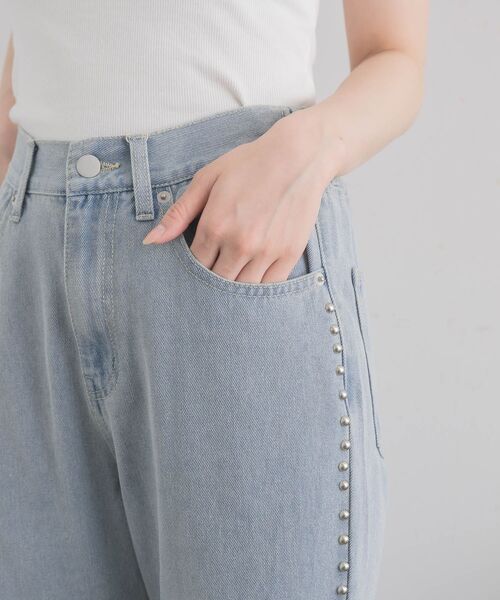 RETRO GIRL(レトロガール)の「スタッズデニムPT(デニムパンツ・レディース・ブルー/ブラック・FREE)」の22枚目の写真