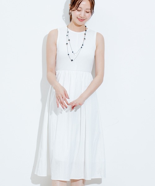 Jayro（ジャイロ）の「ノースリーブワンピース（ワンピース・レディース・カーキ/イエロー/ブラック/ホワイト・FREE）」の2枚目の写真