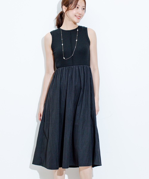 Jayro（ジャイロ）の「ノースリーブワンピース（ワンピース・レディース・カーキ/イエロー/ブラック/ホワイト・FREE）」の3枚目の写真