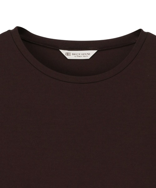 TOKYO SHIRTS(トウキョウシャツ)の「接触冷感 袖シアーT半袖ブラウス(シャツ/ブラウス・レディース・モカ/オフホワイト/ブラック・L/LL/M)」の9枚目の写真