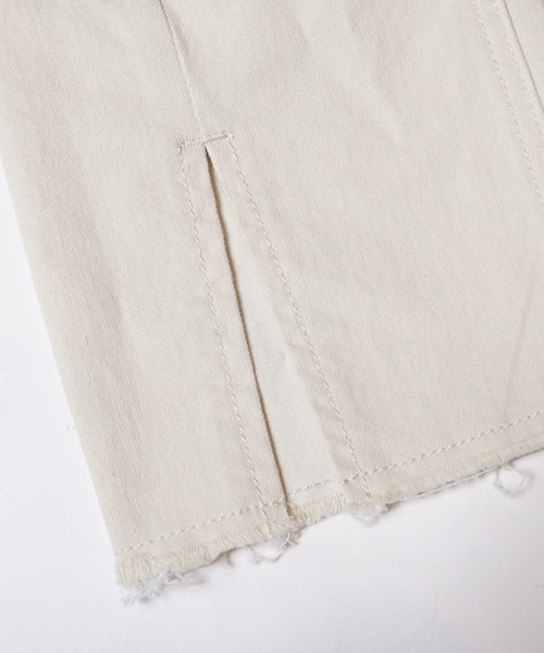 coca（coca）（コカ）の「【WEB限定セール】ストレッチ裾スリットデニム（デニムパンツ・レディース・インディゴブルー/ライトベージュ・L/M/S）」の8枚目の写真