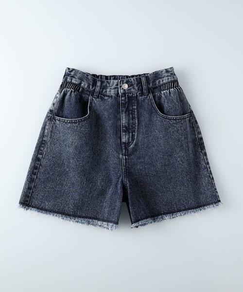 BACK NUMBER(バックナンバー)の「【BACK NUMBER】デニムフリンジショートパンツ(デニムパンツ・レディース・ライトインディゴブルー/ダークインディゴブルー・M/L)」の8枚目の写真