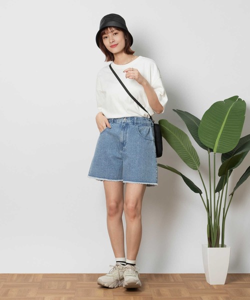 バックナンバー デニムパンツ ボトムス ショートパンツ リネン混 メンズ Sサイズ ブルー BACK NUMBER