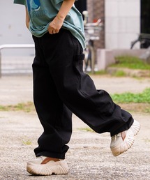 Laufer（ロイファー）の「【Laufer】ワイドストレート カーブ ペインターパンツ / 13oz デニムペインターパンツ ワイドパンツ men's & lady's（デニムパンツ・メンズ）」