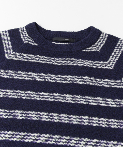 URBAN RESEARCH DOORS MENS（アーバンリサーチ ドアーズ メンズ）の「DOORS ブークレボーダーC/Nニット（ニット/セーター・メンズ・オフホワイト/ネイビー・38/40）」の9枚目の写真