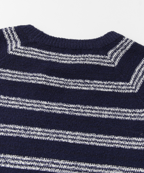 URBAN RESEARCH DOORS MENS（アーバンリサーチ ドアーズ メンズ）の「DOORS ブークレボーダーC/Nニット（ニット/セーター・メンズ・オフホワイト/ネイビー・38/40）」の13枚目の写真