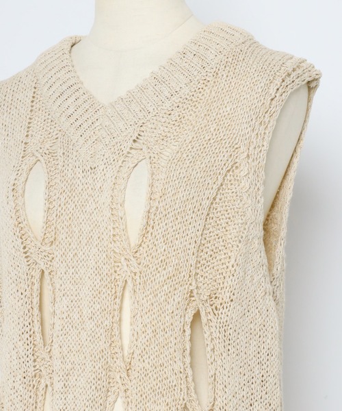 ANATOMICA KNIT VEST Vネックニットベスト 楽天市場】hole knit vest / 穴あきVネックニットベスト 77