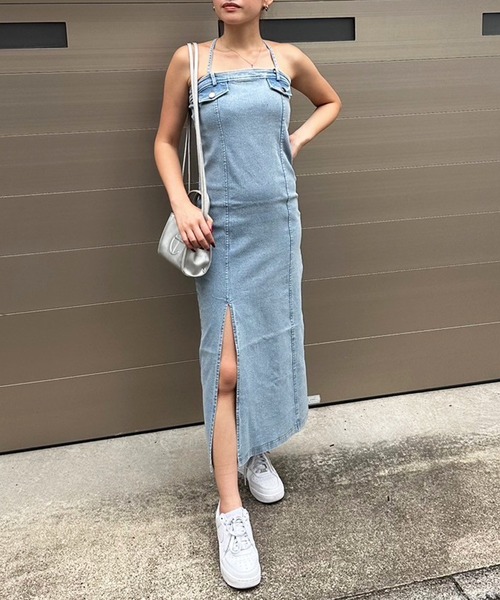 セール】ストレッチデニムキャミワンピース（ワンピース）｜SPIRALGIRL
