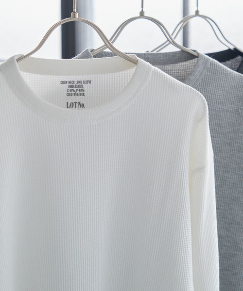 Spick & Span(スピックアンドスパン)の「LOT/SMPL-010 REGULAR LS(Tシャツ/カットソー・レディース・ホワイト/チャコールグレー/ライトグレー・FREE)」の2枚目の写真