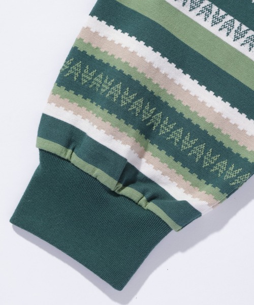 XLARGE（エクストララージ）の「JACQUARD L/S TEE（Tシャツ/カットソー・メンズ・グリーン/ブラウン/ブルー・L/M/S/XL）」の4枚目の写真