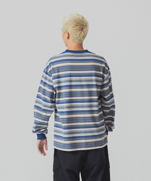 XLARGE（エクストララージ）の「JACQUARD L/S TEE（Tシャツ/カットソー・メンズ・グリーン/ブラウン/ブルー・L/M/S/XL）」の10枚目の写真