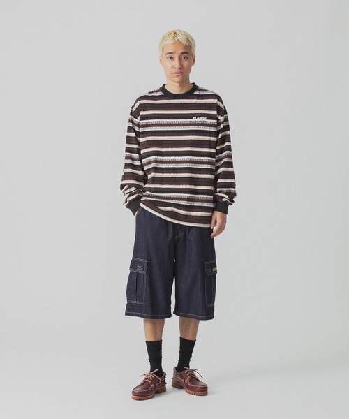 XLARGE（エクストララージ）の「JACQUARD L/S TEE（Tシャツ/カットソー・メンズ・グリーン/ブラウン/ブルー・L/M/S/XL）」の15枚目の写真