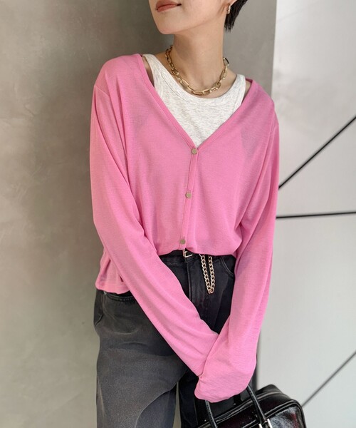 【セール】Vネックカーディガン＋前後2WAYタンクトップ（カーディガン/ボレロ）｜Rie Miller（リエミラー）