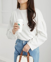 袖タックブラウスＴシャツ