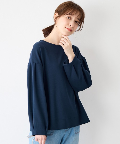 Viola e Viola(ヴィオラエヴィオラ)の「袖タックブラウスTシャツ(シャツ/ブラウス・レディース・ブラック/ホワイト/ネイビー/グレイッシュベージュ・L/LL/3L/M)」の16枚目の写真