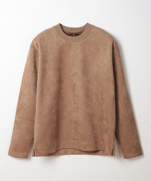 MEN'S BIGI(メンズビギ)の「テックスエードロングスリーブカットソー(Tシャツ/カットソー・メンズ・オフホワイト/ベージュ/ネイビー・01/02/03/04)」の1枚目の写真