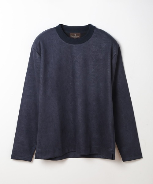 MEN'S BIGI(メンズビギ)の「テックスエードロングスリーブカットソー(Tシャツ/カットソー・メンズ・オフホワイト/ベージュ/ネイビー・01/02/03/04)」の2枚目の写真