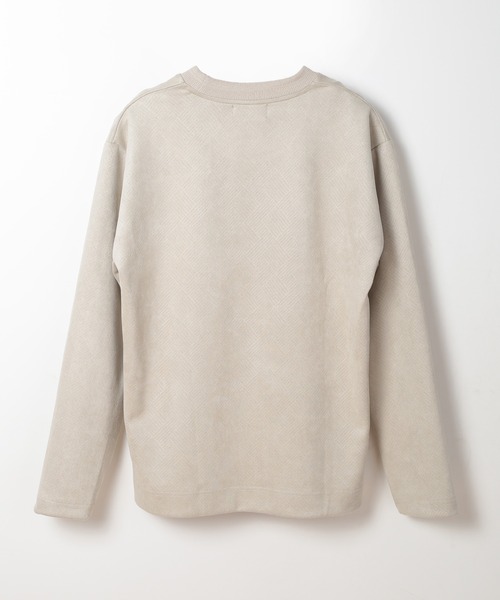 MEN'S BIGI(メンズビギ)の「テックスエードロングスリーブカットソー(Tシャツ/カットソー・メンズ・オフホワイト/ベージュ/ネイビー・01/02/03/04)」の6枚目の写真