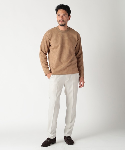 MEN'S BIGI(メンズビギ)の「テックスエードロングスリーブカットソー(Tシャツ/カットソー・メンズ・オフホワイト/ベージュ/ネイビー・01/02/03/04)」の14枚目の写真