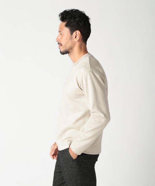 MEN'S BIGI(メンズビギ)の「テックスエードロングスリーブカットソー(Tシャツ/カットソー・メンズ・オフホワイト/ベージュ/ネイビー・01/02/03/04)」の16枚目の写真