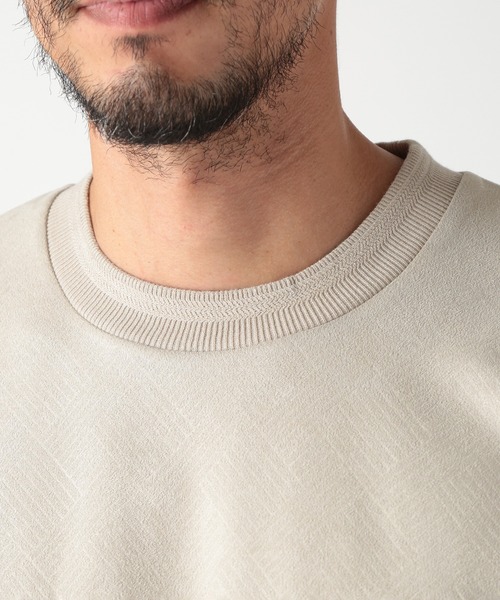 MEN'S BIGI(メンズビギ)の「テックスエードロングスリーブカットソー(Tシャツ/カットソー・メンズ・オフホワイト/ベージュ/ネイビー・01/02/03/04)」の18枚目の写真
