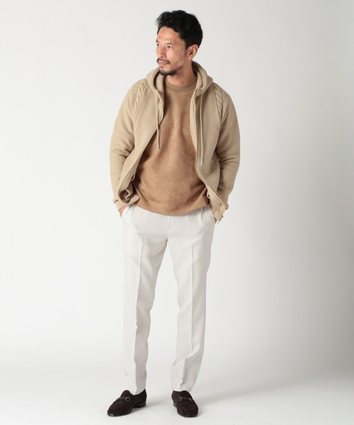 MEN'S BIGI(メンズビギ)の「テックスエードロングスリーブカットソー(Tシャツ/カットソー・メンズ・オフホワイト/ベージュ/ネイビー・01/02/03/04)」の19枚目の写真