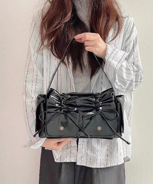 はなこはなこ② 2本 セール】y2k バレエコア ダブルリボンデザイン ショルダー バッグ 2way