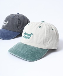 Sunny Smith（サニースミス）の「Sunnysmith SUNNY SMITH ヤシの木ロゴ刺繍ピグメント バイカラーCap（キャップ）」