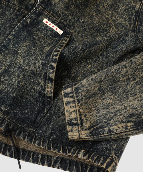 MARNI(マルニ)の「MARBLE DYED / フーディブルゾン(デニムジャケット・メンズ・ブルー系・48(L))」の4枚目の写真