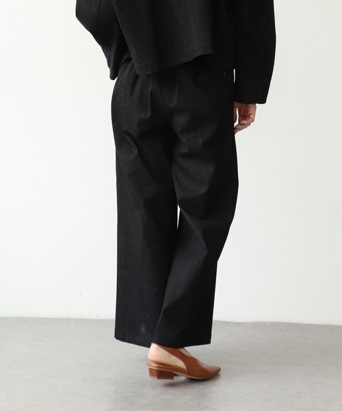 Three Four Time(スリーフォータイム)の「イージーワイドストレッチパンツ(スラックス・レディース・ブラック・FREE)」の5枚目の写真