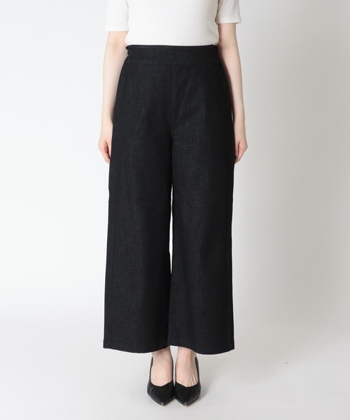 Three Four Time(スリーフォータイム)の「イージーワイドストレッチパンツ(スラックス・レディース・ブラック・FREE)」の6枚目の写真