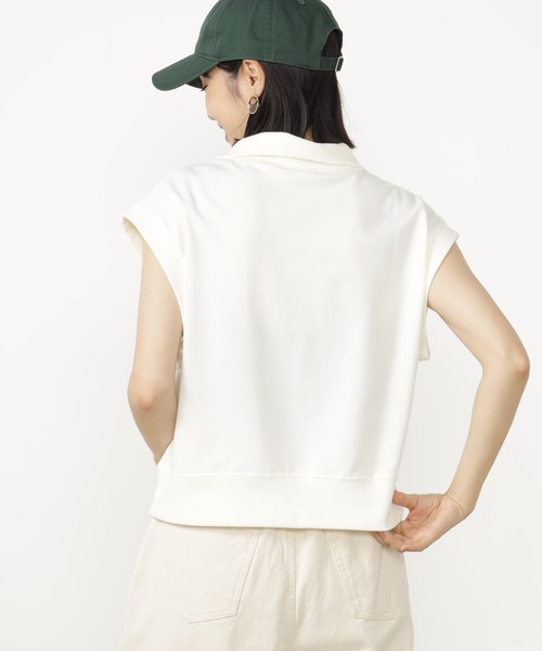 FOUND GOOD（ファウンドグッド）の「ハーフZIPウラケベスト（ベスト・レディース・グレー系5/アイボリー/グレー系8・M/L）」の12枚目の写真
