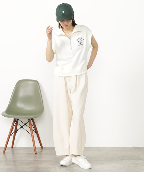 FOUND GOOD（ファウンドグッド）の「ハーフZIPウラケベスト（ベスト・レディース・グレー系5/アイボリー/グレー系8・M/L）」の15枚目の写真