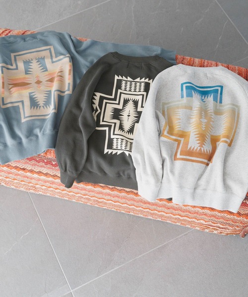 PENDLETON（ペンドルトン）の「【PENDLETON(ペンドルトン)】別注スウェット(KIDS)（スウェット・キッズ・チャコール/グレー/ブルー・110cm/120cm/130cm/140cm/150cm）」の9枚目の写真