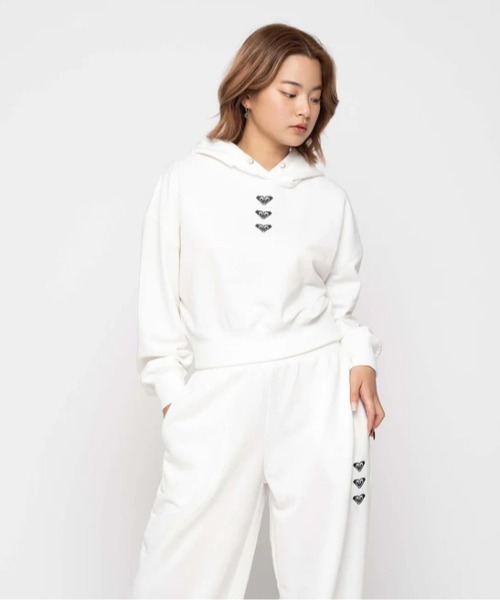 ROXY（ロキシー）の「LOOP HOODIE/ロキシープルオーバーパーカー・フーディー/ロキシーセットアップ対応ショート丈速乾プルオーバートップス（パーカー・レディース・ホワイト/ブラック/グレー・LARGE/MEDIUM/SMALL）」の6枚目の写真