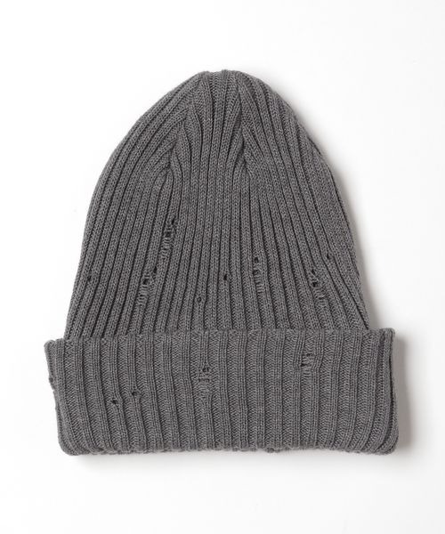 PBLIM（ページボーイリム）の「PBLIM/ダメージニットビーニー（ニットキャップ/ビーニー・レディース・グレー/ブラック・FREE）」の7枚目の写真