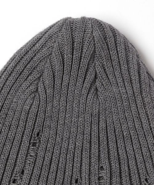 PBLIM（ページボーイリム）の「PBLIM/ダメージニットビーニー（ニットキャップ/ビーニー・レディース・グレー/ブラック・FREE）」の5枚目の写真