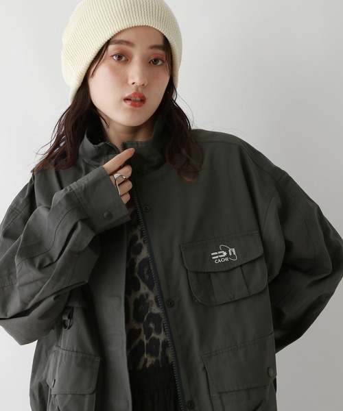 RAGEBLUE（レイジブルー）の「Wジップ/ユーティリティBIGブルゾン（ブルゾン・レディース・ブラック/ピンク系・FREE）」の4枚目の写真