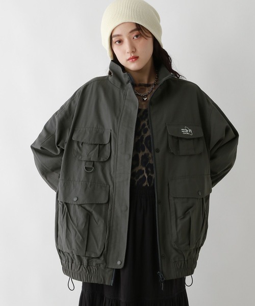 RAGEBLUE（レイジブルー）の「Wジップ/ユーティリティBIGブルゾン（ブルゾン・レディース・ブラック/ピンク系・FREE）」の7枚目の写真