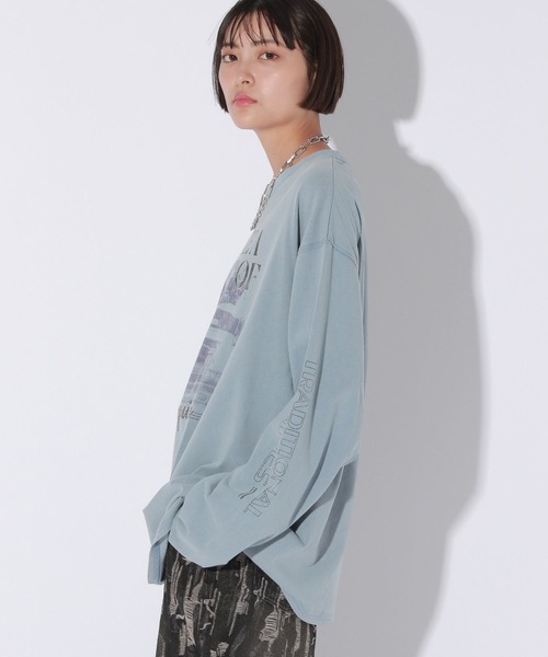 Anui(アニュイ)の「【UNISEX】クラッシュカーロンT(Tシャツ/カットソー・レディース・オフホワイト/ブルー系/ブラック・MEDIUM)」の22枚目の写真