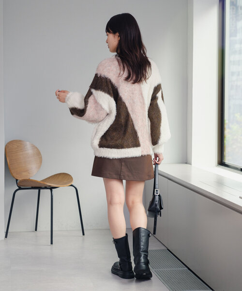 Kastane(カスタネ)の「【セットアップ対応】フレンチツイルミニスカート(スカート・レディース・グレー/ブラウン・FREE)」の19枚目の写真