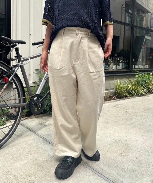 nemne store(ネンネストア)の「【keel】ツイルタックバギーパンツ(その他パンツ・レディース・ブラウン/オフホワイト・MEDIUM/SMALL)」の14枚目の写真
