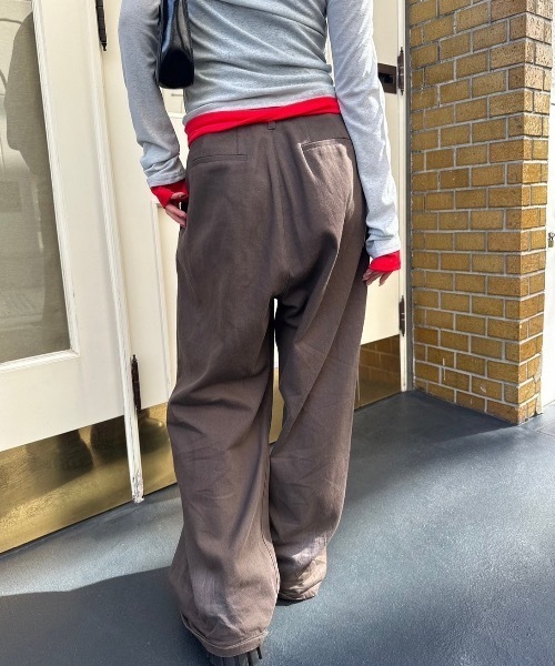 nemne store(ネンネストア)の「【keel】ツイルタックバギーパンツ(その他パンツ・レディース・ブラウン/オフホワイト・MEDIUM/SMALL)」の12枚目の写真