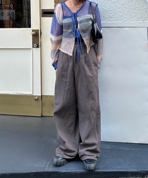 nemne store(ネンネストア)の「【keel】ツイルタックバギーパンツ(その他パンツ・レディース・ブラウン/オフホワイト・MEDIUM/SMALL)」の9枚目の写真